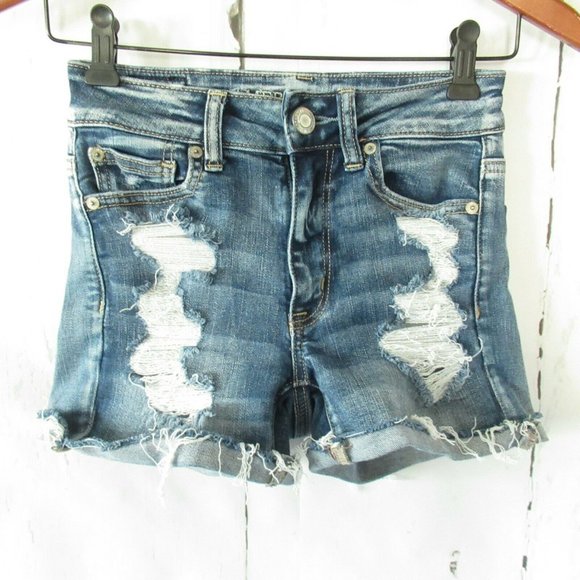 American Eagle Outfitters Pants - American Eagle High Rise Shortie Jean Shorts